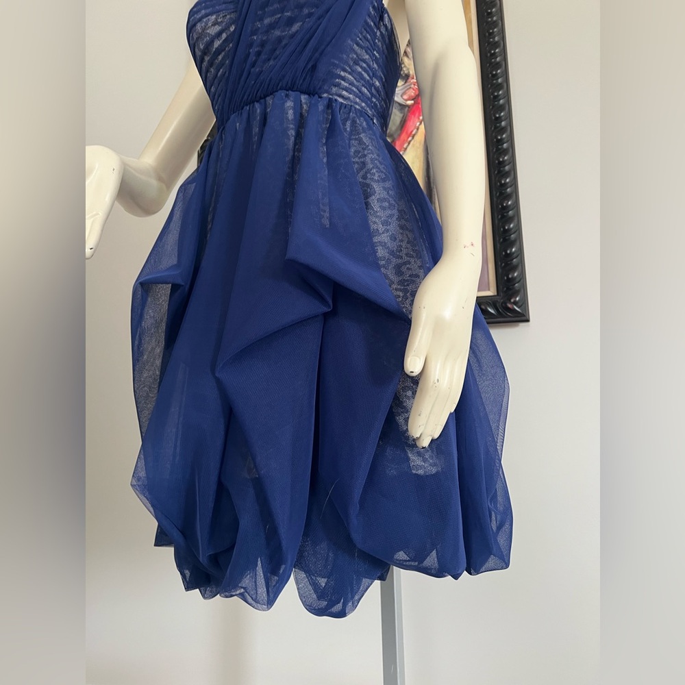 BCBGMAXAZRIA Dark Cobalt “Roe” One-Shoulder Dress | Size 2 | New Without Tags - Picture 12 of 15